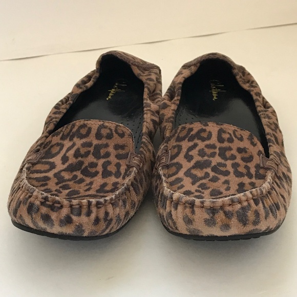 COLE HAAN Leopard Ballet Flats Nike Air Slip On Loafers Women’s Size 9.5 Wide - Picture 7 of 16